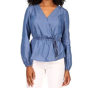 MICHAEL Michael Kors Denim Blue Blouse